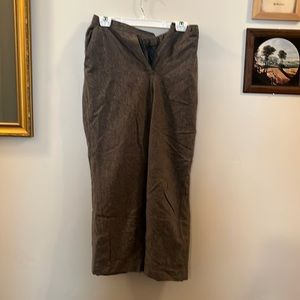 Women’s Trousers, Gray, Brown, Wool, Grand Tier, Size 14, Good Condition